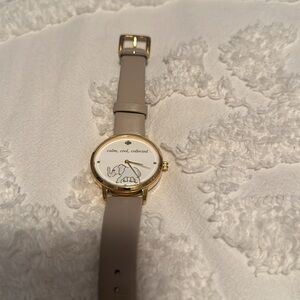 New Kate Spade metro gray leather elephant watch